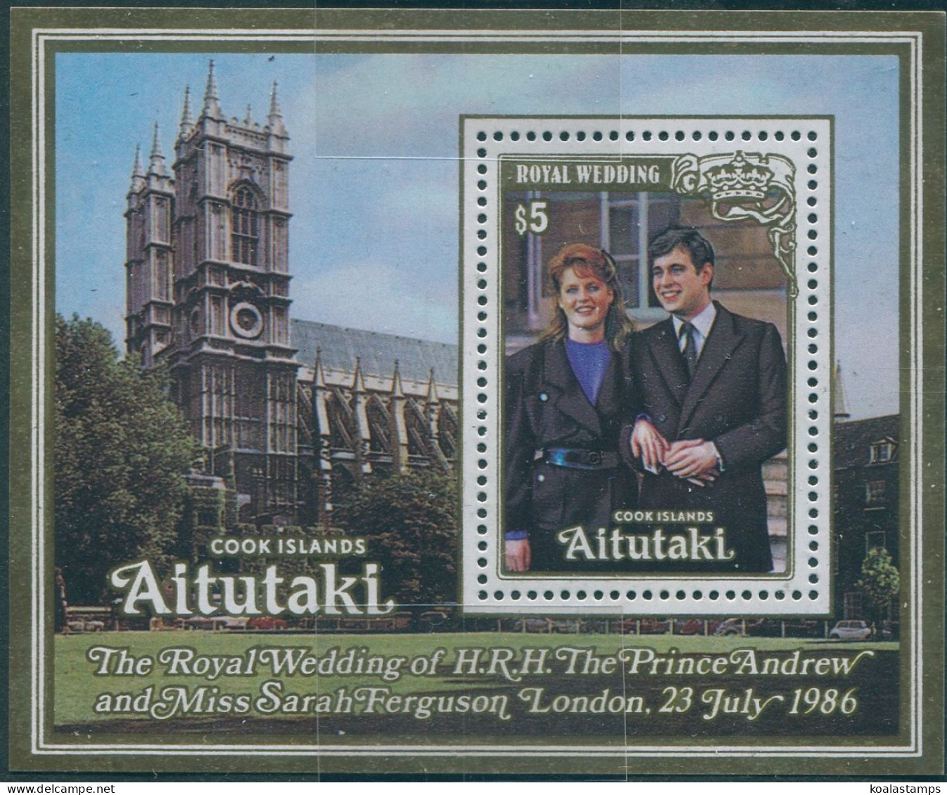 Aitutaki 1986 SG548 Royal Wedding MS MNH - Cook