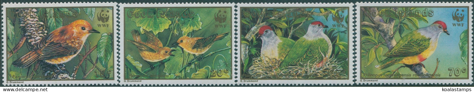 Cook Islands 1989 SG1222-1225 Endangered Birds Set MNH - Cook