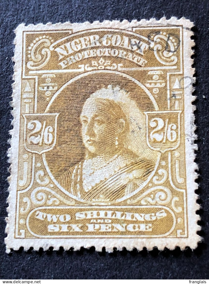 NIGER COAST  SG 73a 2s6d Olive Bistre Perf 15½ FU  CV £180 - Nigeria (...-1960)