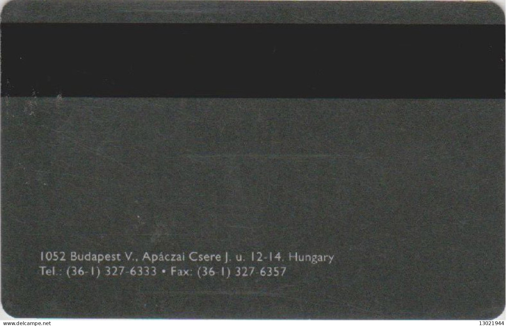 UNGHERIA  KEY HOTEL   InterContinental Budapest - Hotel Keycards