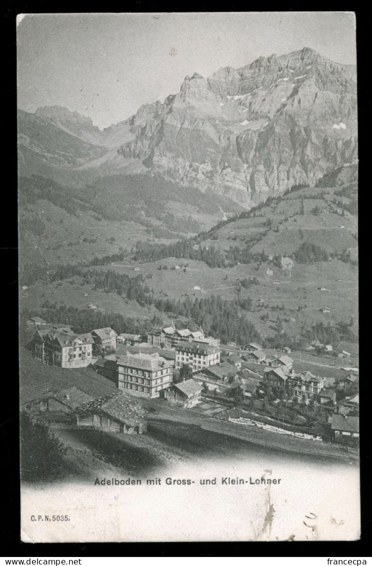 14995 - SUISSE -  Adelboden Mit Gross Und Klein Lohner Adelboden - DOS NON DIVISE - Adelboden