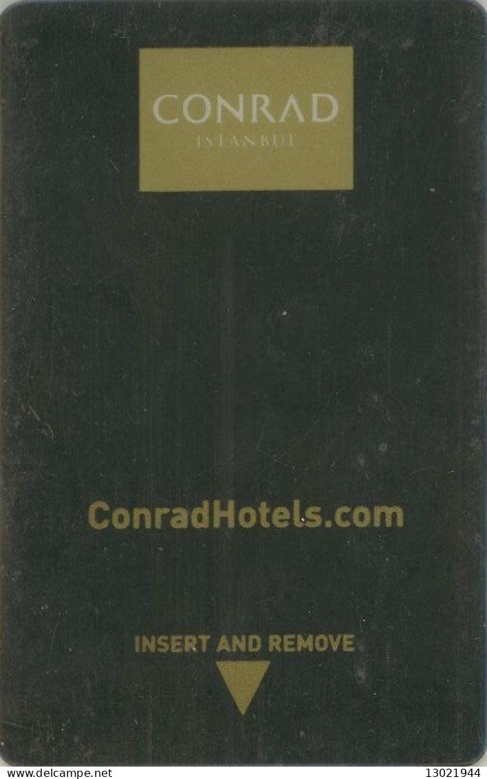 TURCHIA   KEY HOTEL  Conrad Istanbul - Hotelsleutels (kaarten)