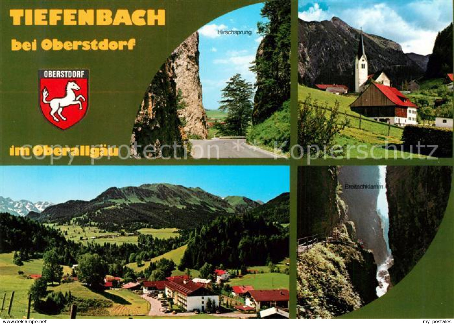 73266771 Tiefenbach Oberstdorf Landschaftspanorama Alpen Hirschsprung Felsen Kir - Oberstdorf