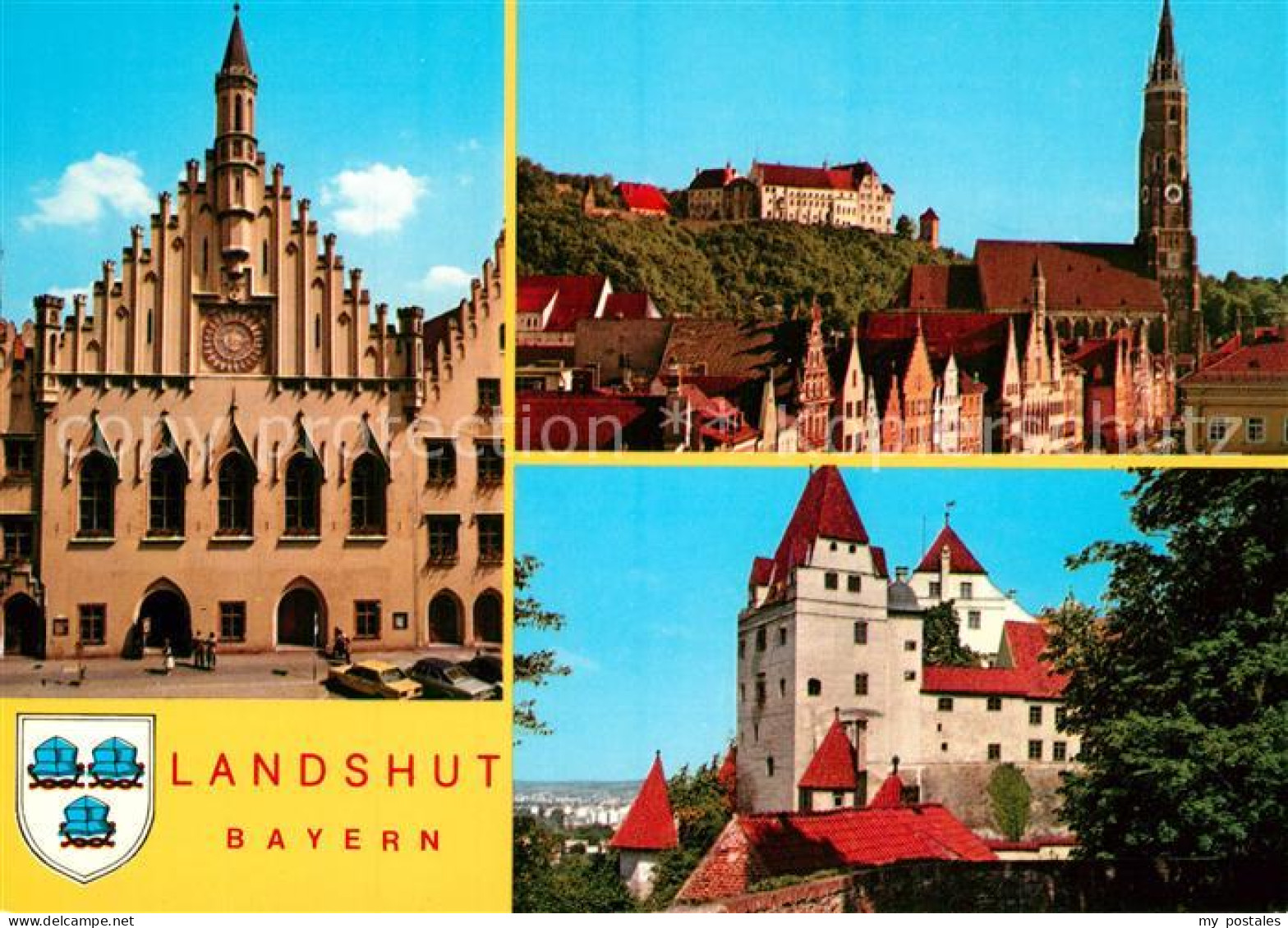 73266691 Landshut Isar Rathaus Burg Trausnitz Altstadt Kirche Landshut Isar - Landshut