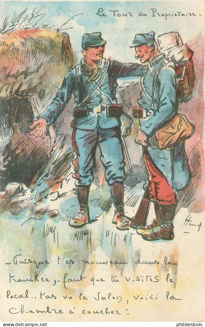 HENRIOT  Illustrateur Militaire " Le Tour Du Proprietaire " - Henriot