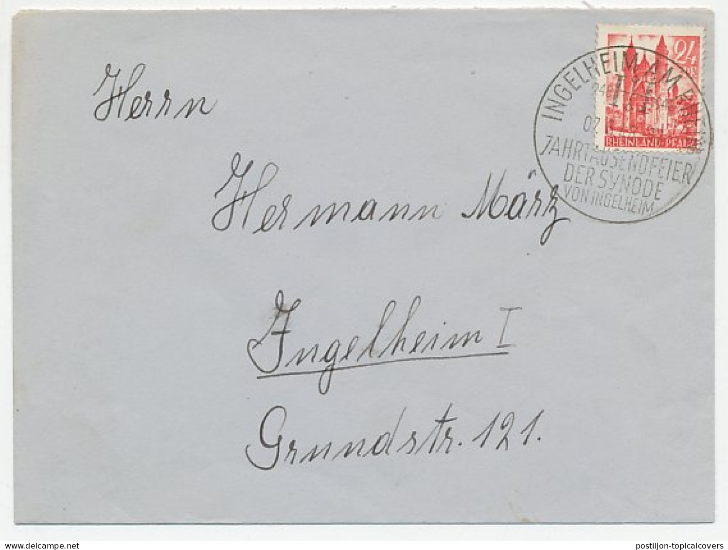 Cover / Postmark Germany / Rheinland Pfalz 1948 Synod Of Ingelheim  - Andere & Zonder Classificatie