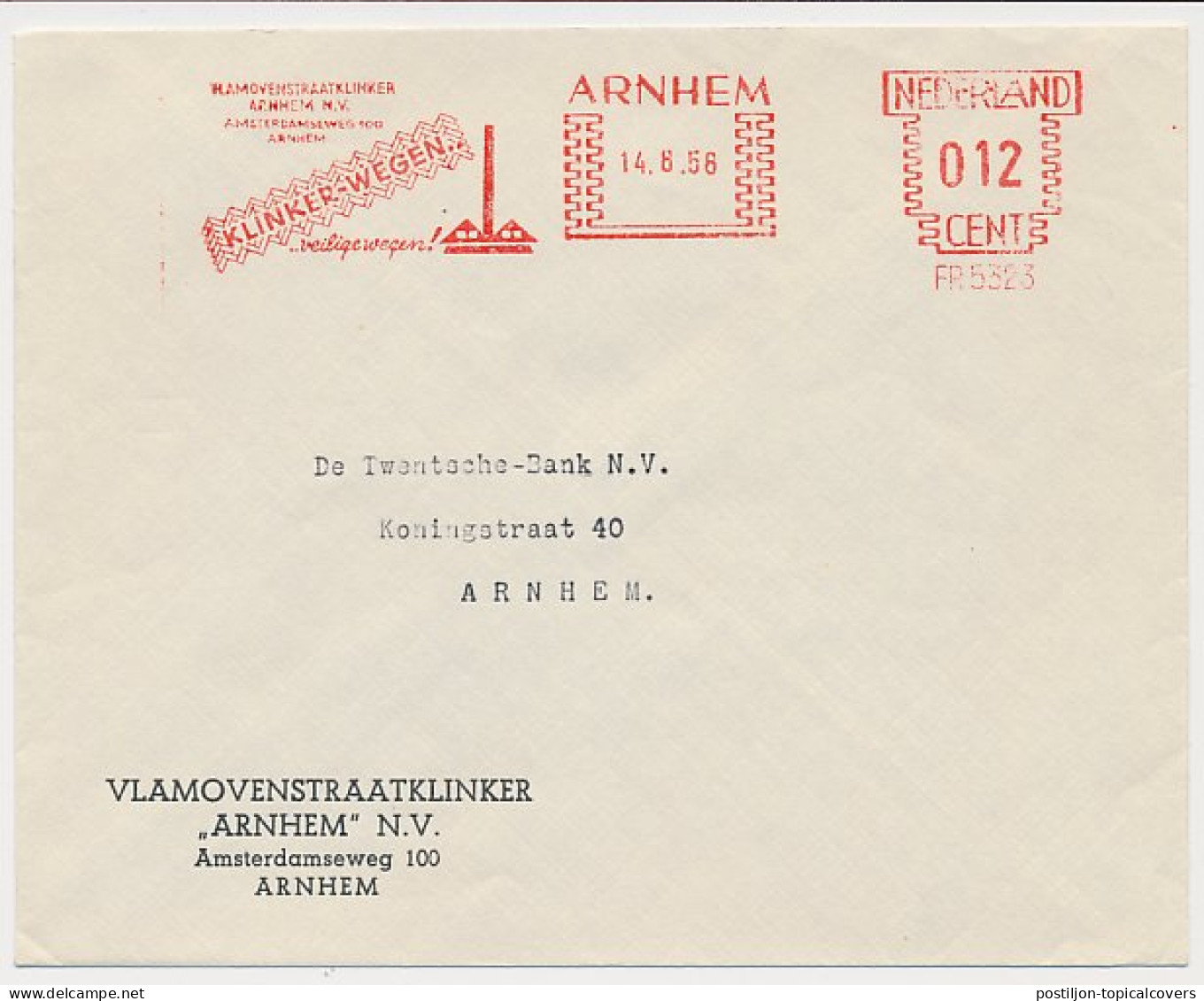 Meter Cover Netherlands 1958 Clinker Bricks - Clinker Roads - Arnhem - Autres & Non Classés