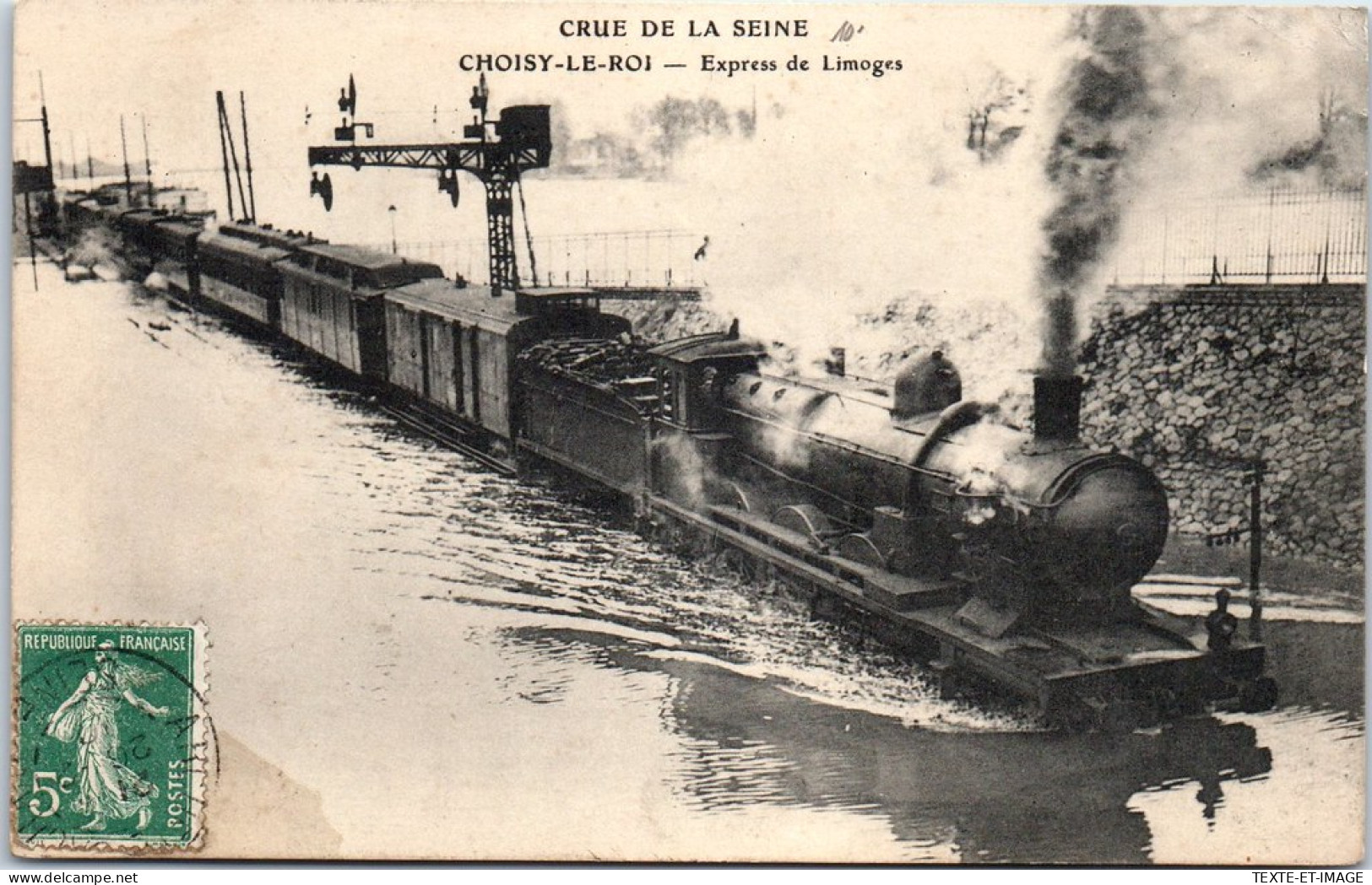 94 CHOISY LE ROI - Express De Limoges Pendant La Crue De 1910 - Choisy Le Roi