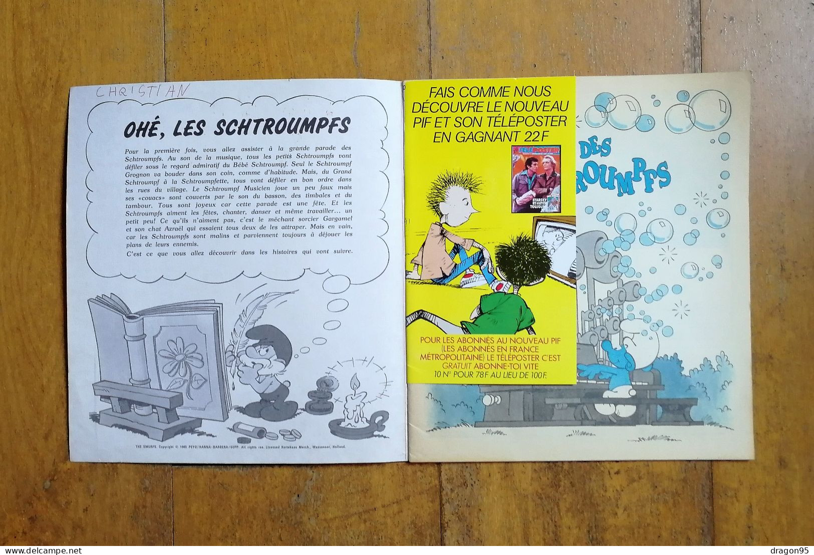 Album La Parade Des Schtroumpfs Panini Avec Bon De Commande - French Edition