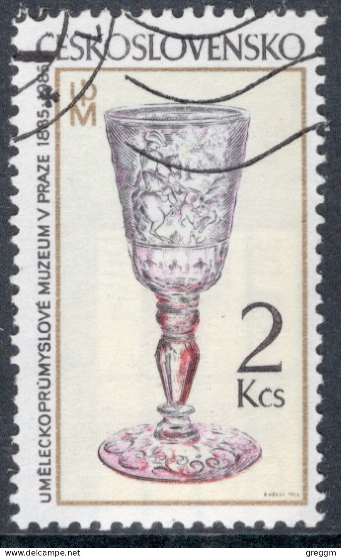 Czechoslovakia 1985 Single Stamp For The 100th Anniversary Of Prague Arts And Crafts Museum - Glassware, In Fine Used - Oblitérés