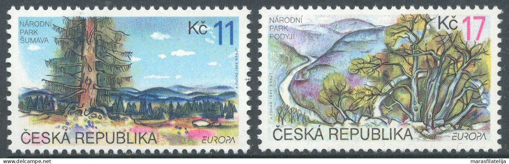 Czech Republic, 1999, Europa CEPT, Nature Preservation, Nature Parks - Sonstige & Ohne Zuordnung