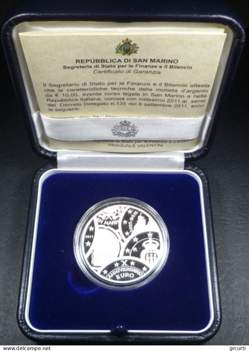 San Marino - 10 Euro 2011 - 10° Anniversario Dell'Euro - KM# 503 - San Marino