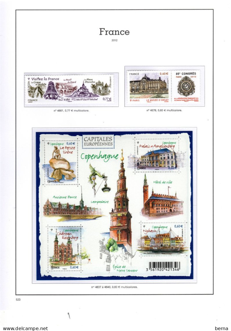 FRANCE ANNEE 2012--4631/4710 SAUF 4662A/Q LUXE NEUF SANS CHARNIERE - 2010-2019