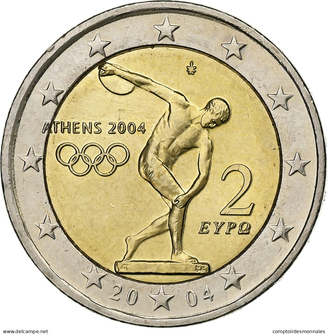 Grèce, 2 Euro, 2004, Athènes, Bimétallique, SPL, KM:188 - Griechenland