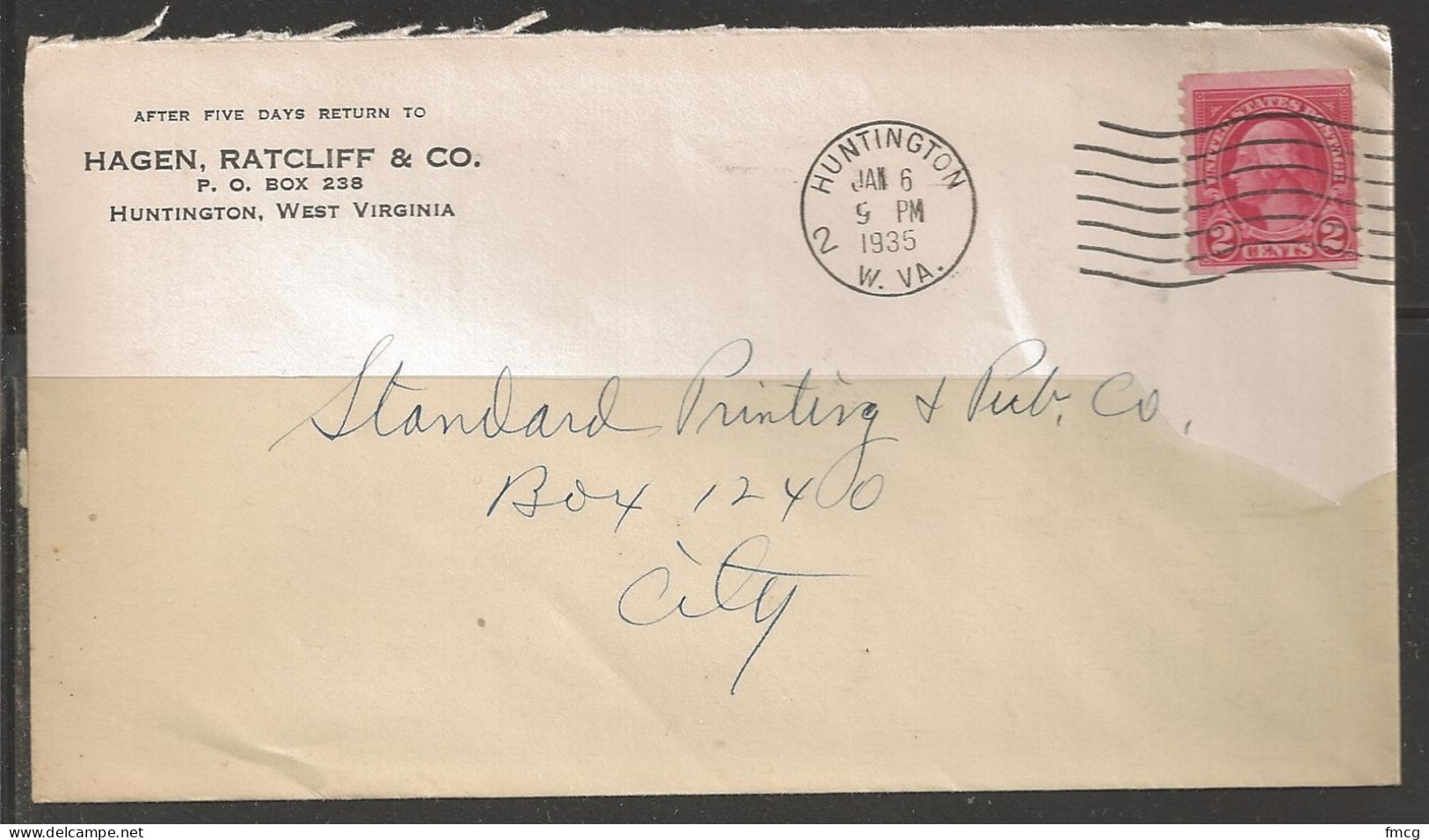 1935 Huntington West Virginia, Grocer Corner Card - Storia Postale