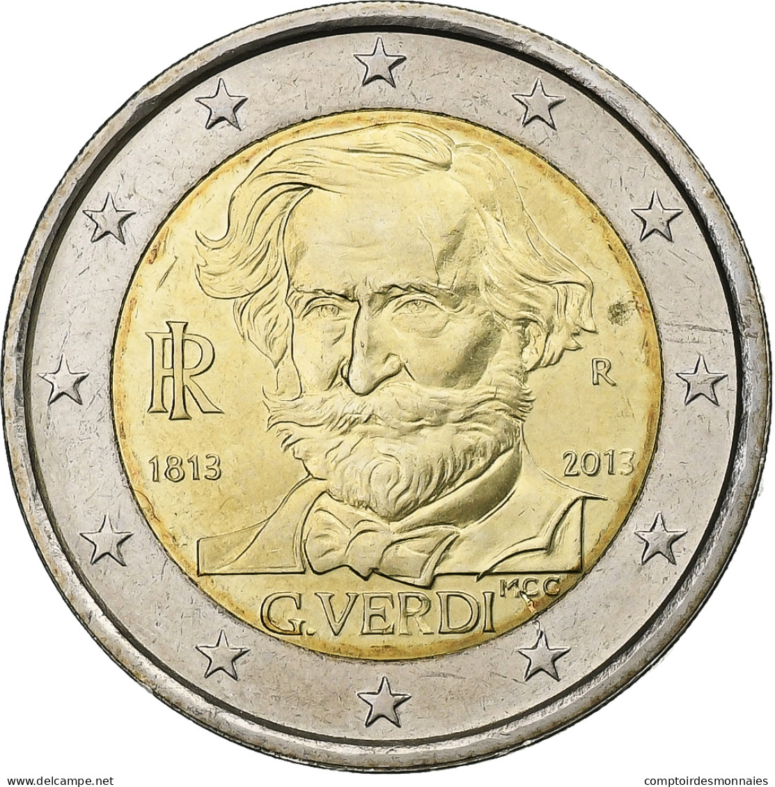 Italie, 2 Euro, 2013, Rome, Bimétallique, SPL - Italien