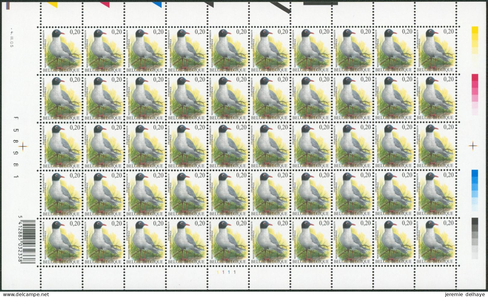 Collection / Collectie BUZIN (Oiseaux / Vogels) - Feuille F3380** (MNH) Planche, Plaatnummer 1 Date 2005 - 2001-2010