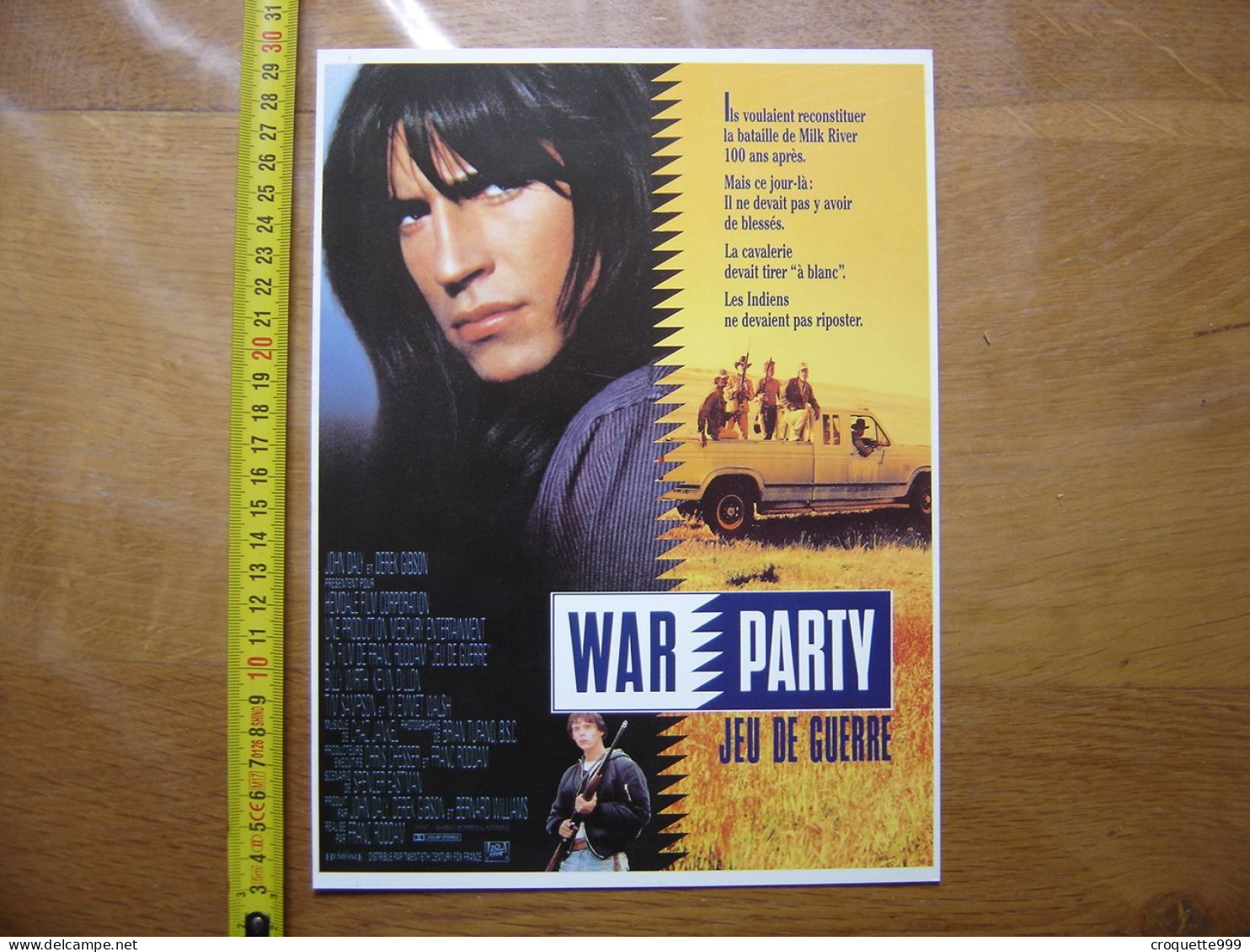 Synopsis Cinema Movie WAR PARTY JEU DE GUERRE Wirth Dillon Sampson Roddam - Autres & Non Classés