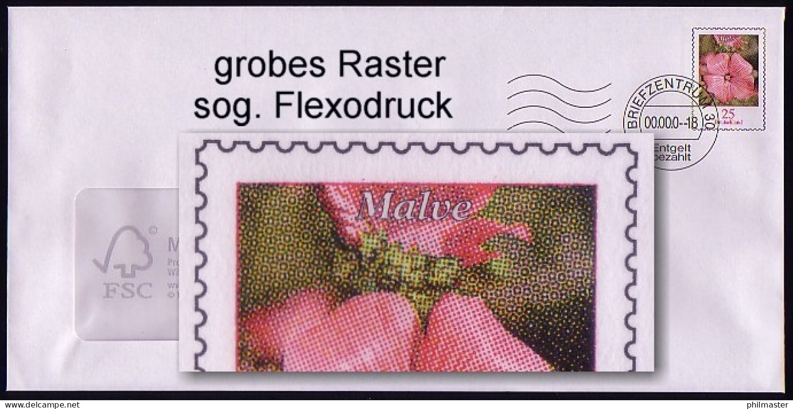 U 32Bb Blume 25 Flexodruck, BA 43274, Klappe Rund, ** - Enveloppes - Neuves