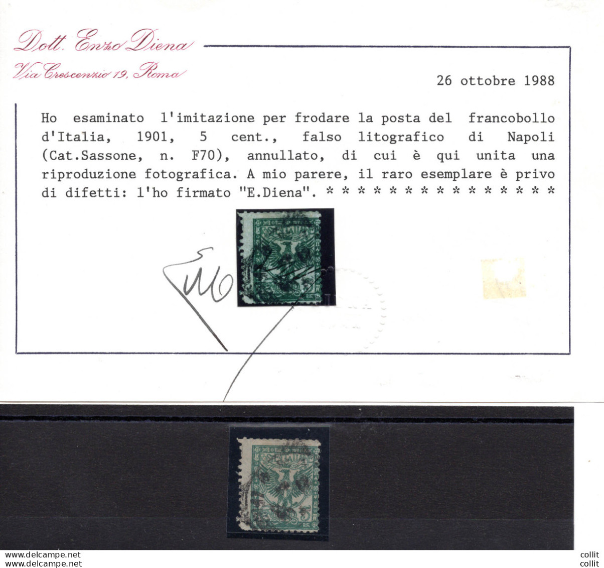 Floreale Cent. 5 Falso Di Napoli - Mint/hinged