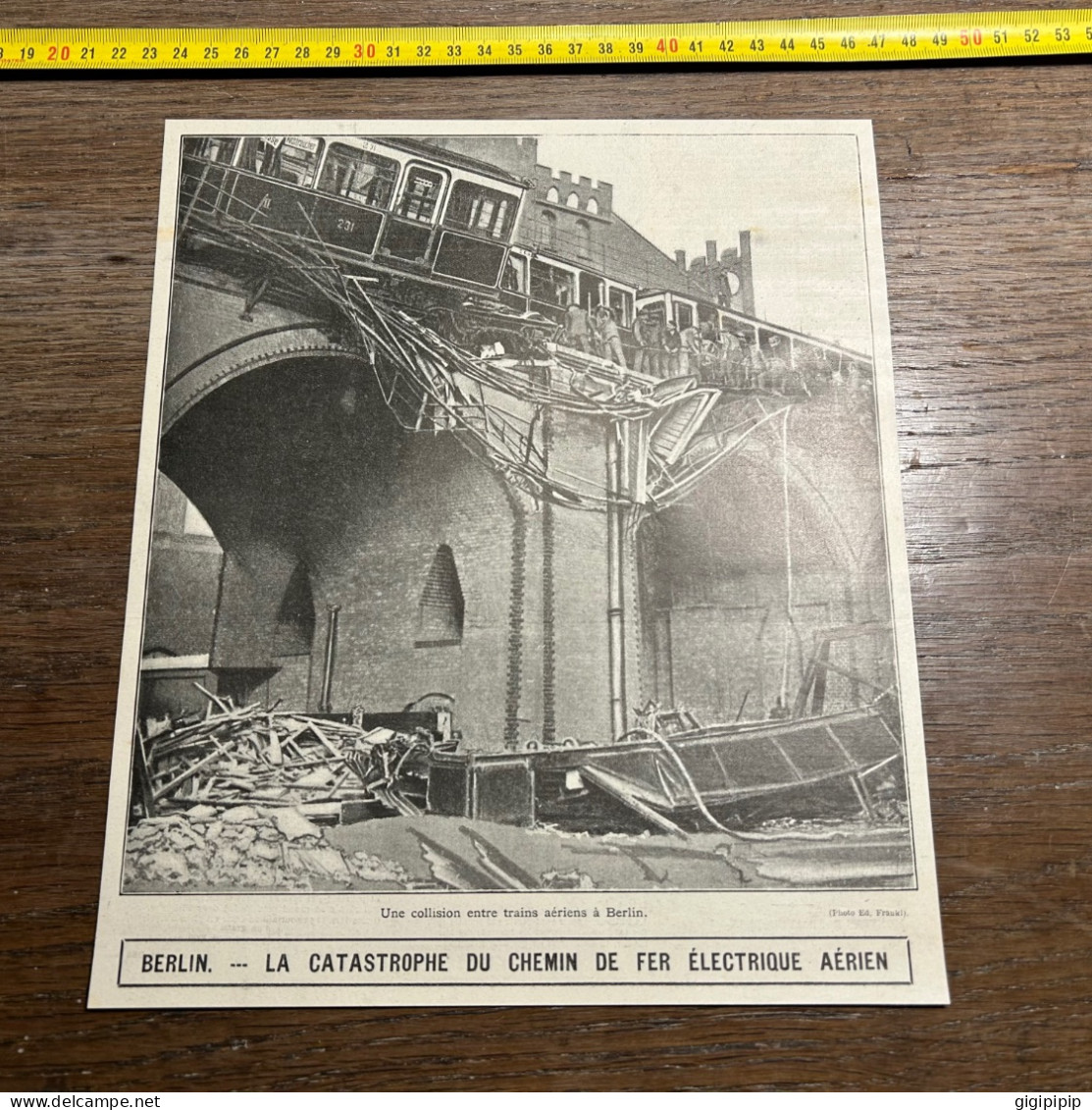 1908 PATI BERLIN. - LA CATASTROPHE DU CHEMIN DE FER ÉLECTRIQUE AÉRIEN - Verzamelingen