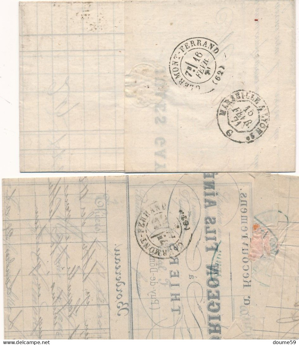 BM-50: FRANCE:  Lot Avec 2 Lettres Avec N°45C - 1849-1876: Période Classique