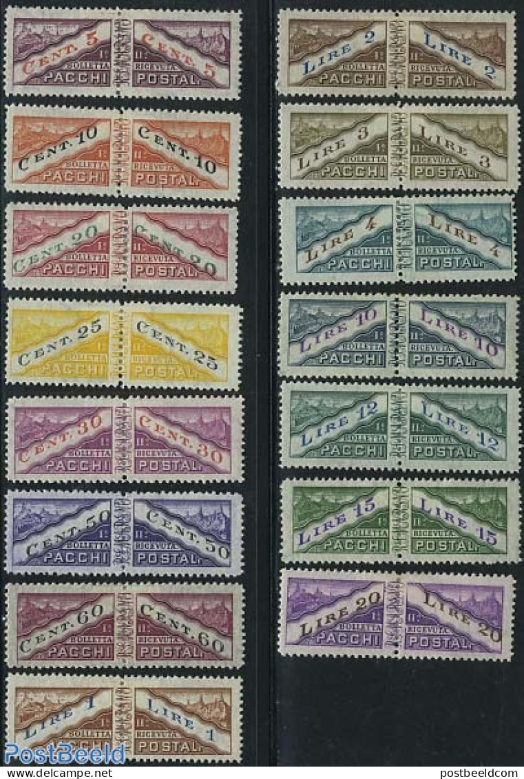 San Marino 1945 Parcel Post 15v [:], Mint NH - Unused Stamps