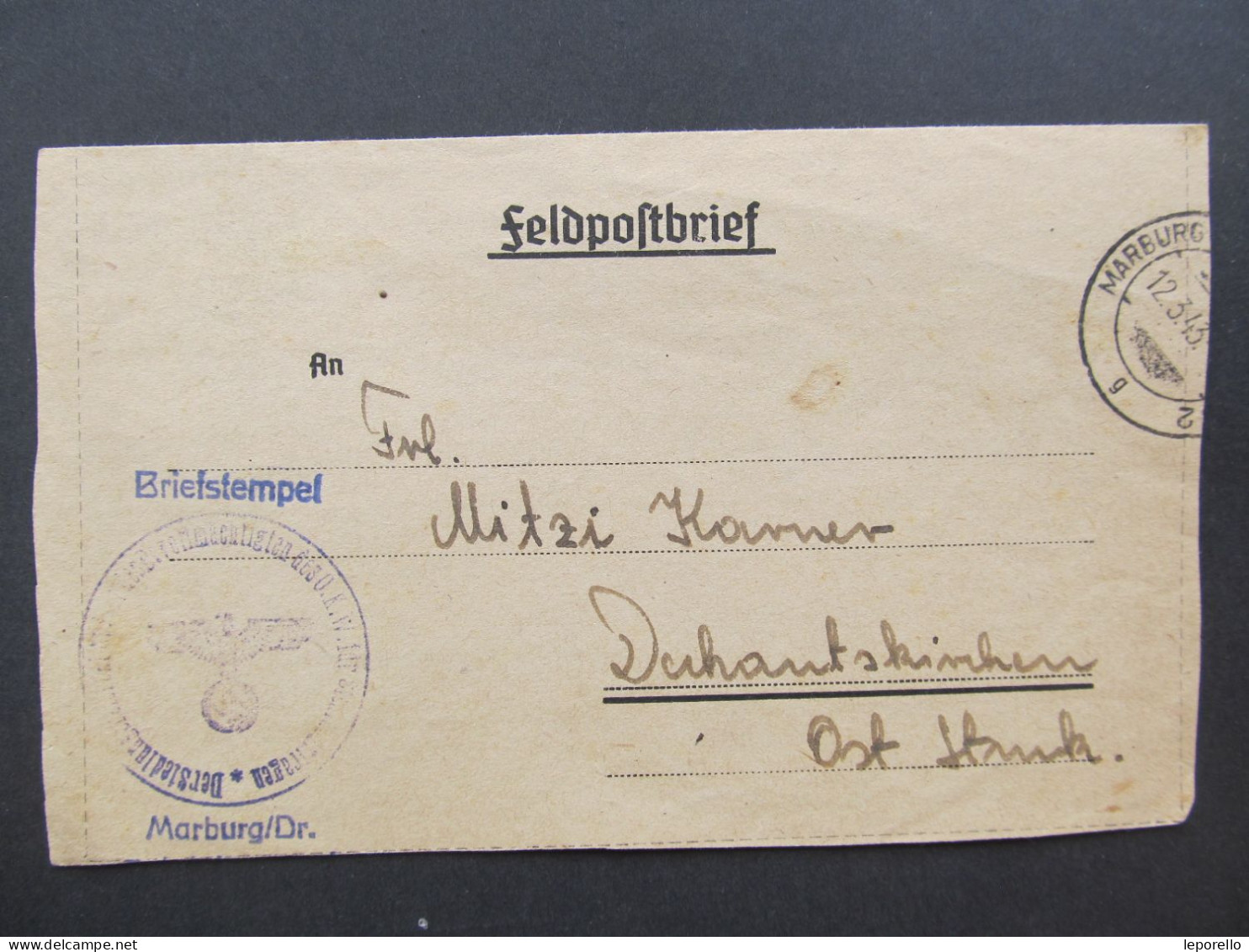 BRIEF Feldpost Marburg A.Drau - Dechantskirchen Slovenia 1943 // D*59479 - Feldpost World War II