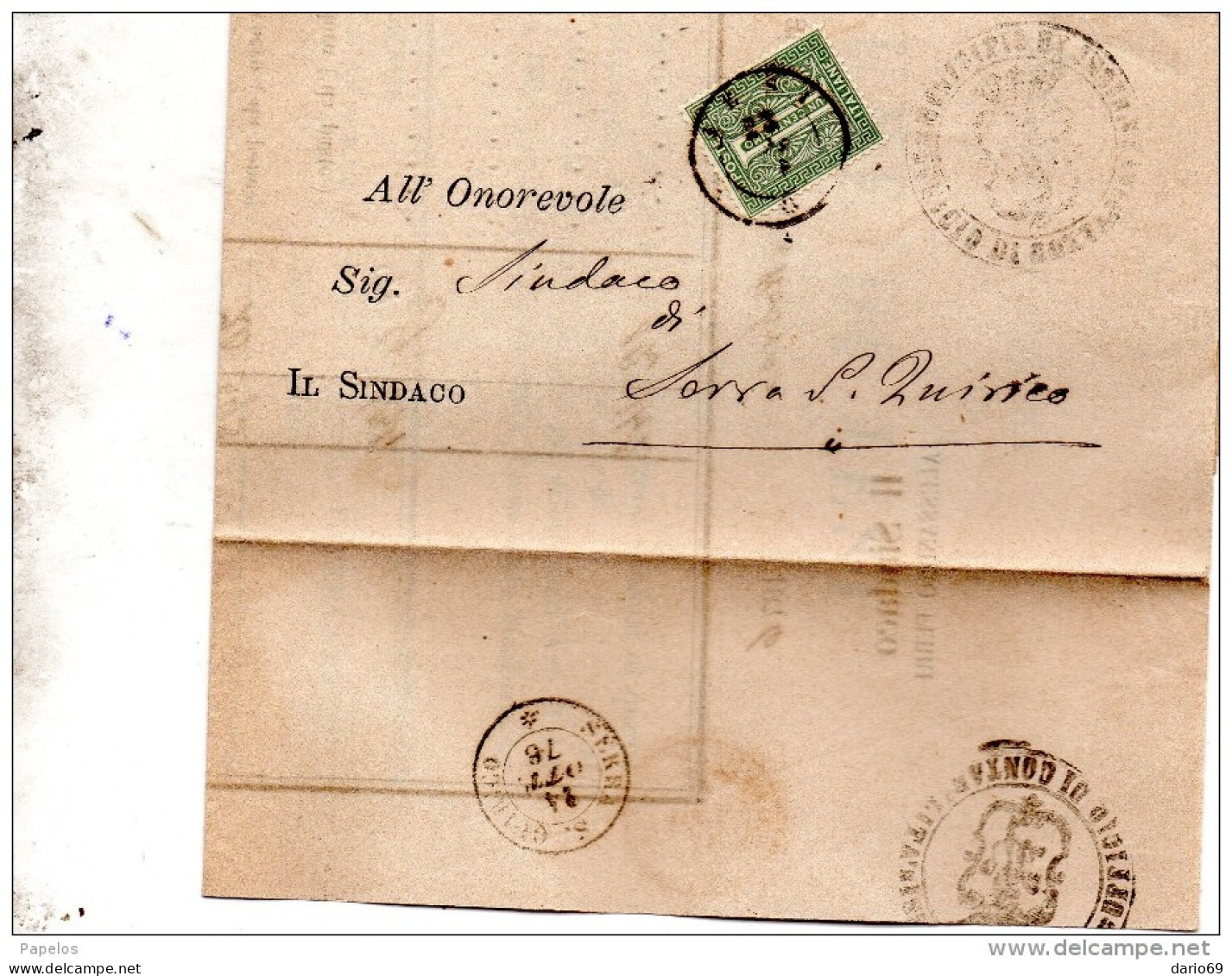 1876  LETTERA CON ANNULLO  JESI ANCONA - Poststempel