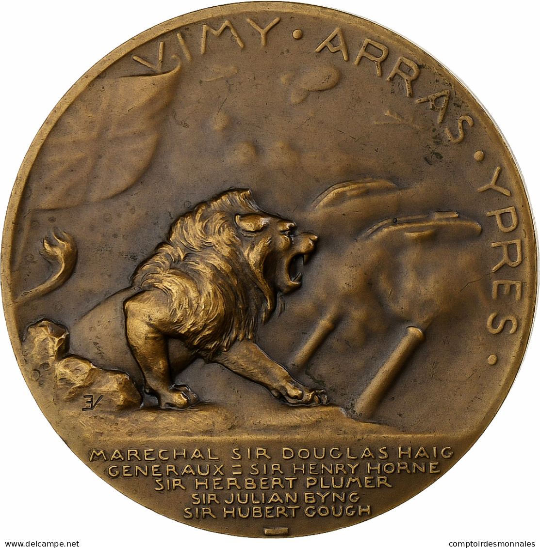 Royaume-Uni, Médaille, Première Guerre Mondiale, Offensive Britannique De - Autres & Non Classés