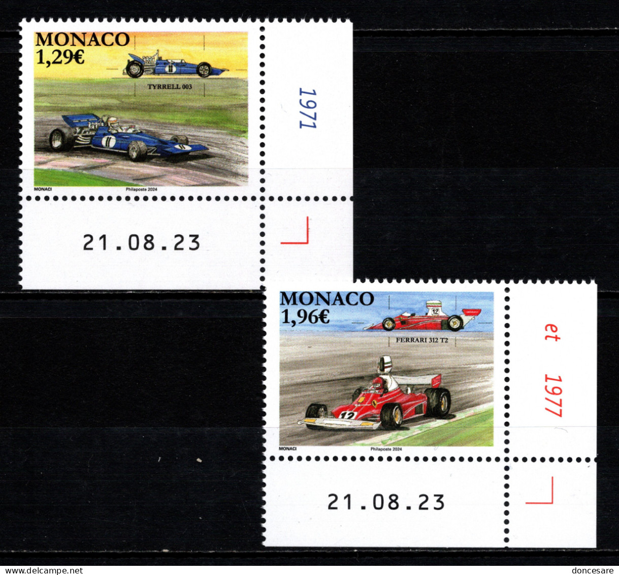 MONACO 2024 - SERIE 2 TP /  LES VOITURES DE COURSE MYTHIQUES - NEUFS ** - Unused Stamps