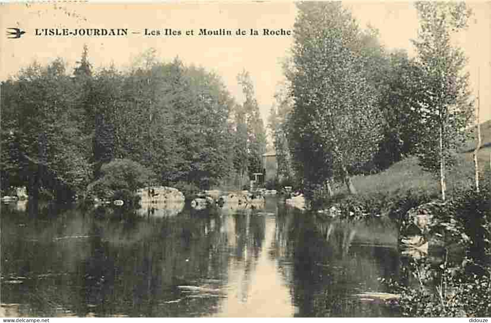 86 - L'Isle Jourdain - Les Iles Et Moulin De La Roche - Oblitération Ronde De 1916 - CPA - Voir Scans Recto-Verso - L'Isle Jourdain