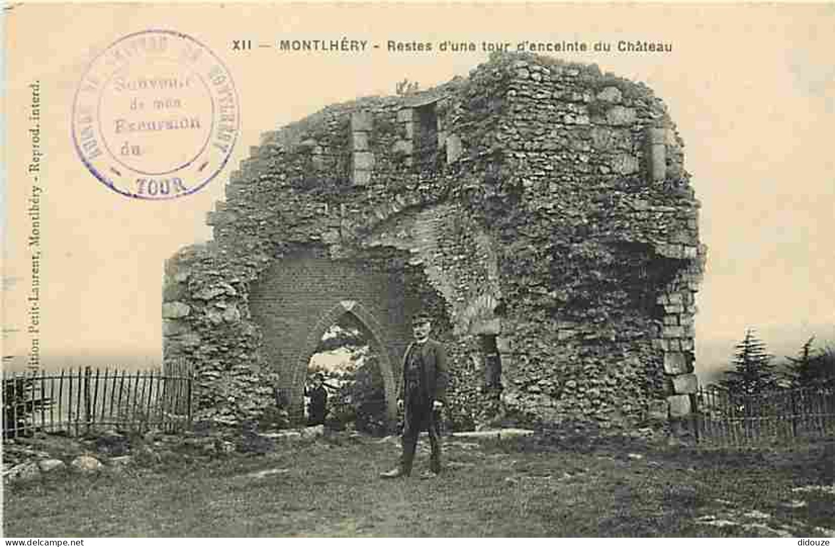 91 - Montlhéry - Restes D'une Tour D'Enceinte Du Château - Animé - CPA - Voir Scans Recto-Verso - Montlhery