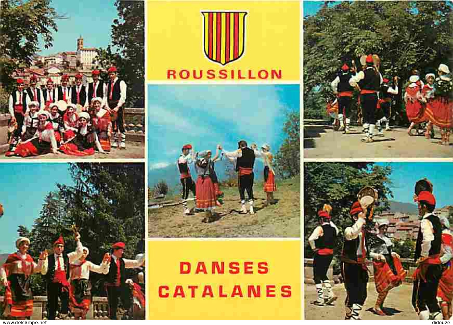 Folklore - Danses - Roussillon - Danses Catalanes -  Groupe De St Laurent De Cerdane - Multivues - CPM - Voir Scans Rect - Dans