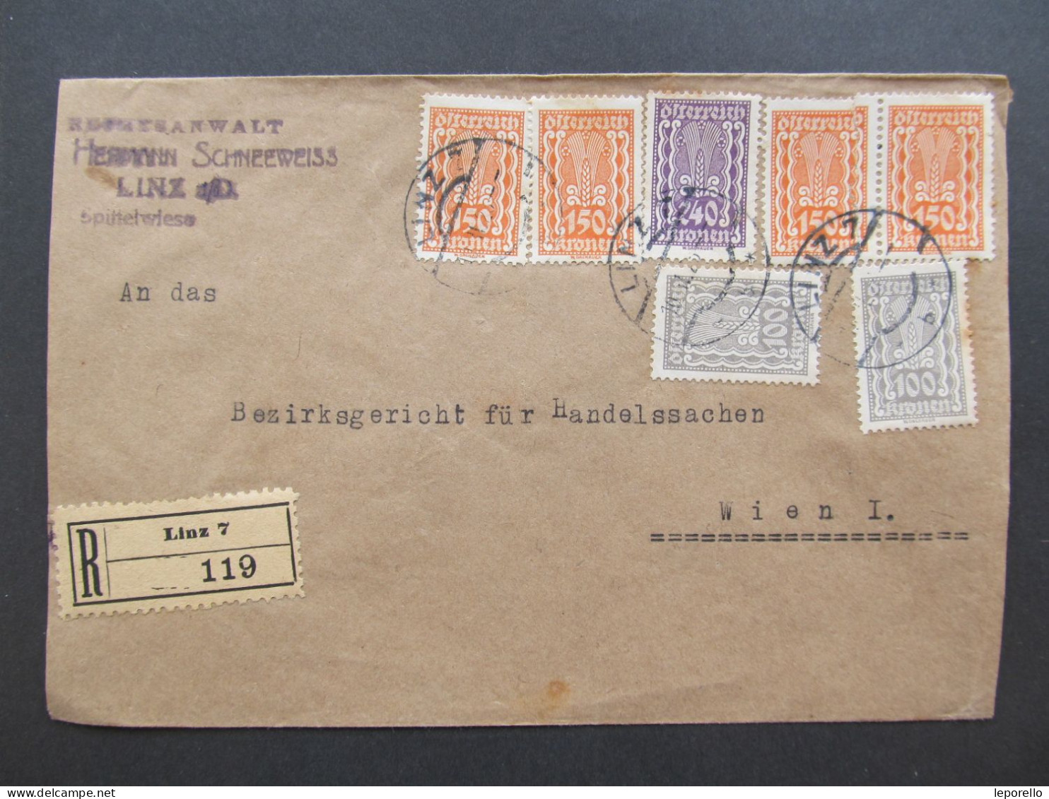 BRIEF Linz - Wien Infla // D*59503 - Lettres & Documents