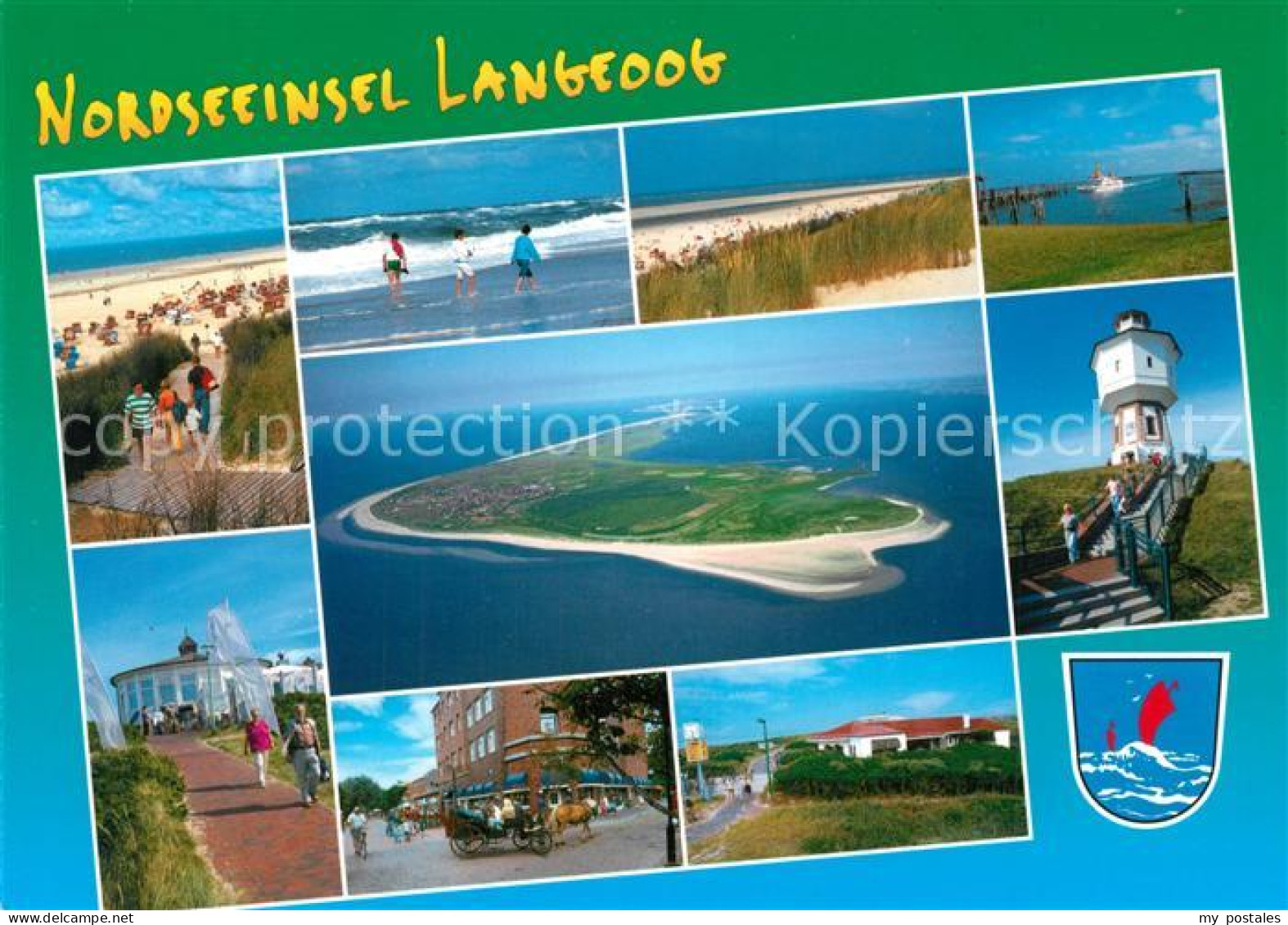 73258042 Langeoog Nordseebad Strandpartien Leuchtturm Duenen Fliegeraufnahme Lan - Langeoog