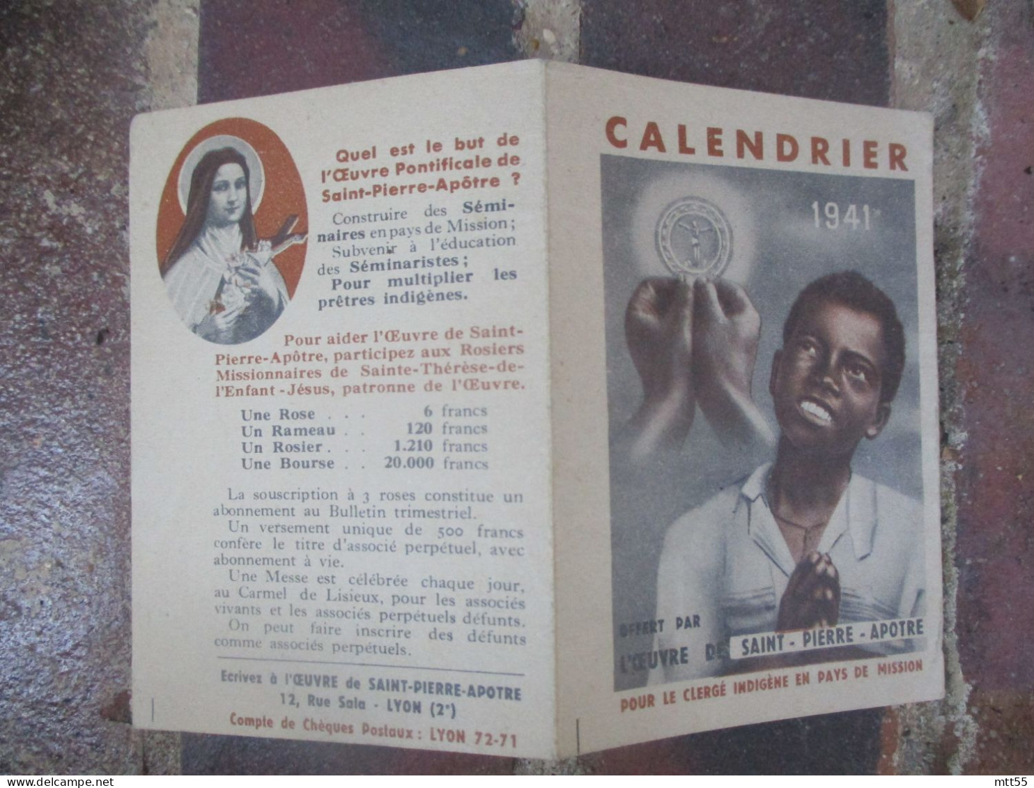 CALENDRIER ANNEE IGNOREE SAINT SIEGE APOTRE - Kleinformat : 1941-60