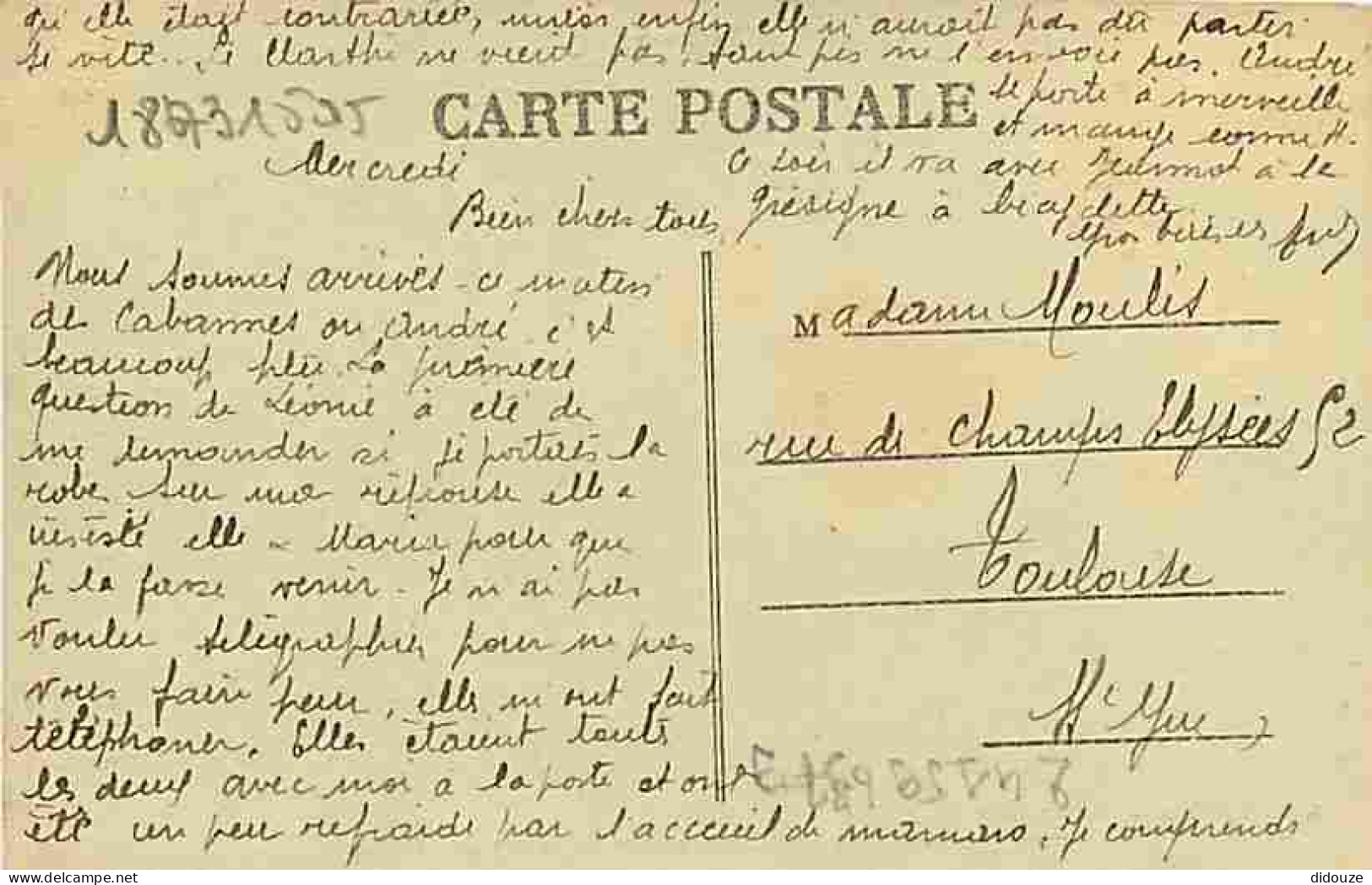81 - Cordes - Vue Générale Prise Du Chemin De Fer - Correspondance - CPA - Voir Scans Recto-Verso - Cordes