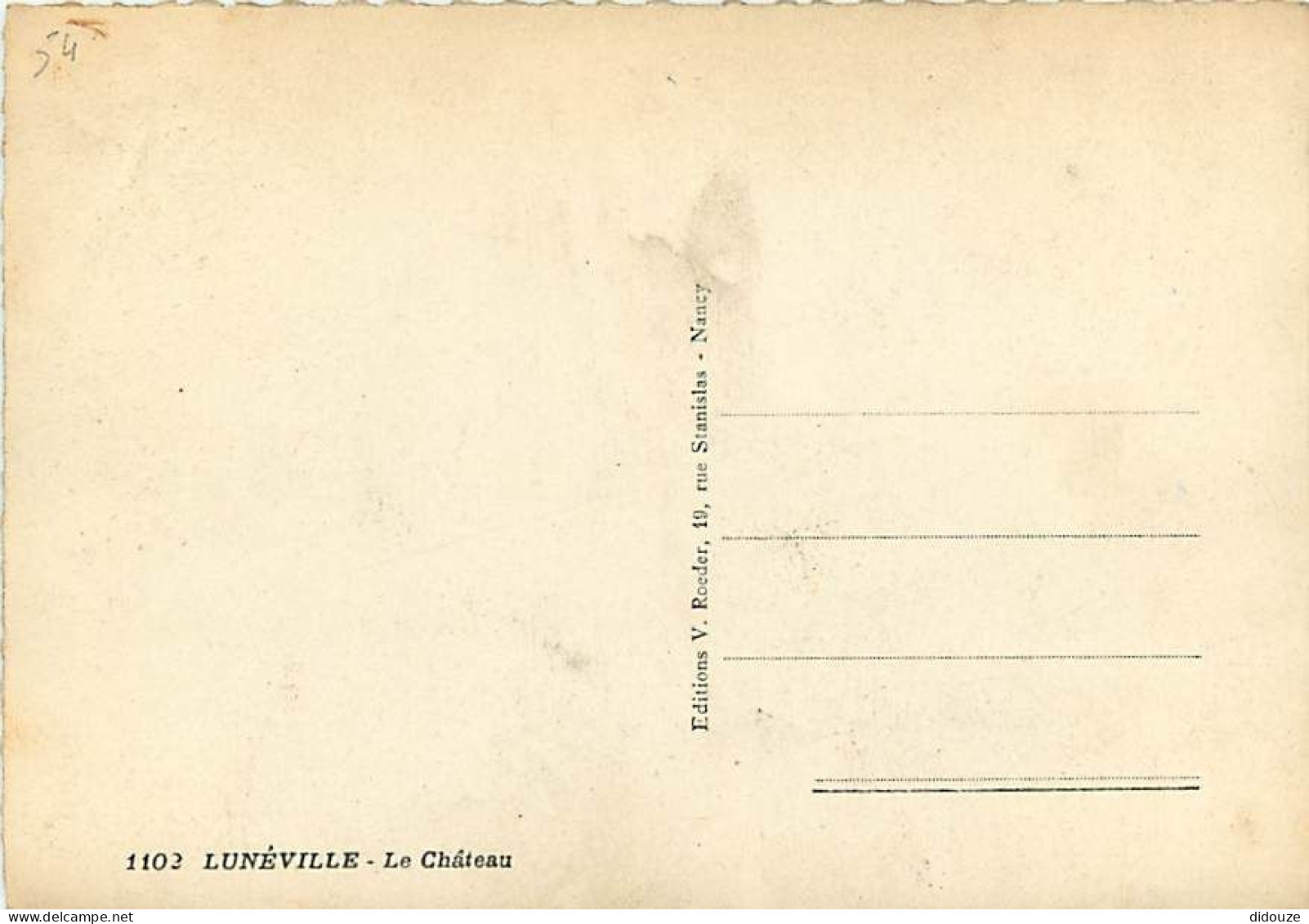54 - Lunéville - Le Château - Carte Dentelée - CPSM Grand Format - Voir Scans Recto-Verso - Luneville