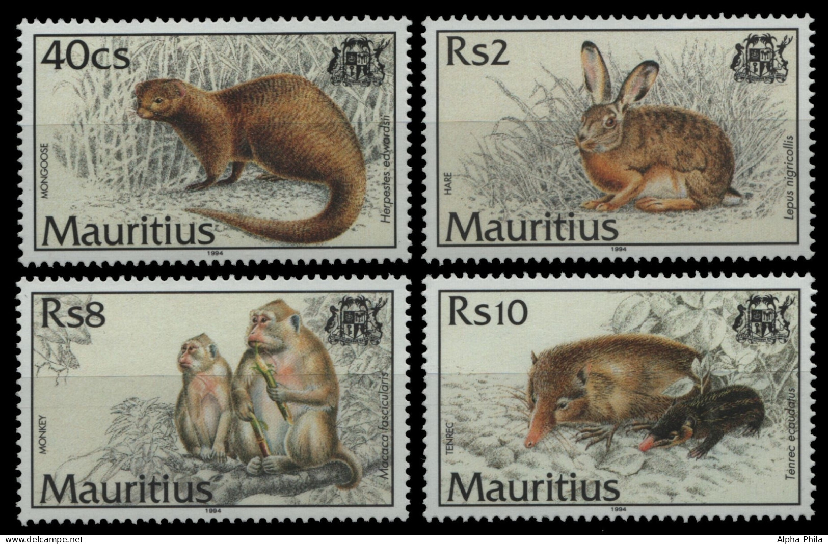 Mauritius 1994 - Mi-Nr. 773-776 ** - MNH - Wildtiere / Wild Animals - Mauricio (1968-...)