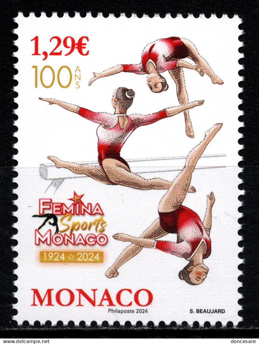 MONACO 2024 - CENTENAIRE DU FEMINA SPORTS DE MONACO - NEUF ** - Unused Stamps