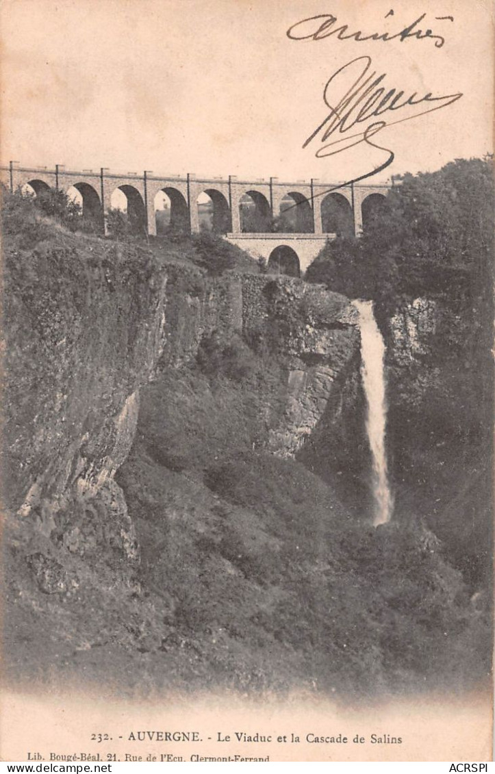 63  Le Viaduc Et La Cascade De Salins  (Scan R/V) N°   32   \MR8031 - Aigueperse