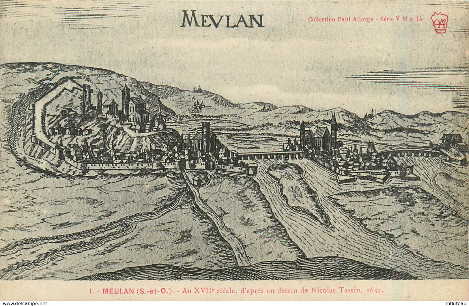 78* MEULAN Vue Generale Au XVIIe     RL29,1728 - Meulan