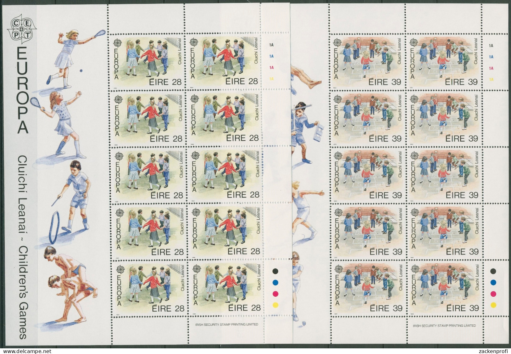 Irland 1989 Europa CEPT Kinderspiele Kleinbogen 679/80 K Postfrisch (C92905) - Blokken & Velletjes