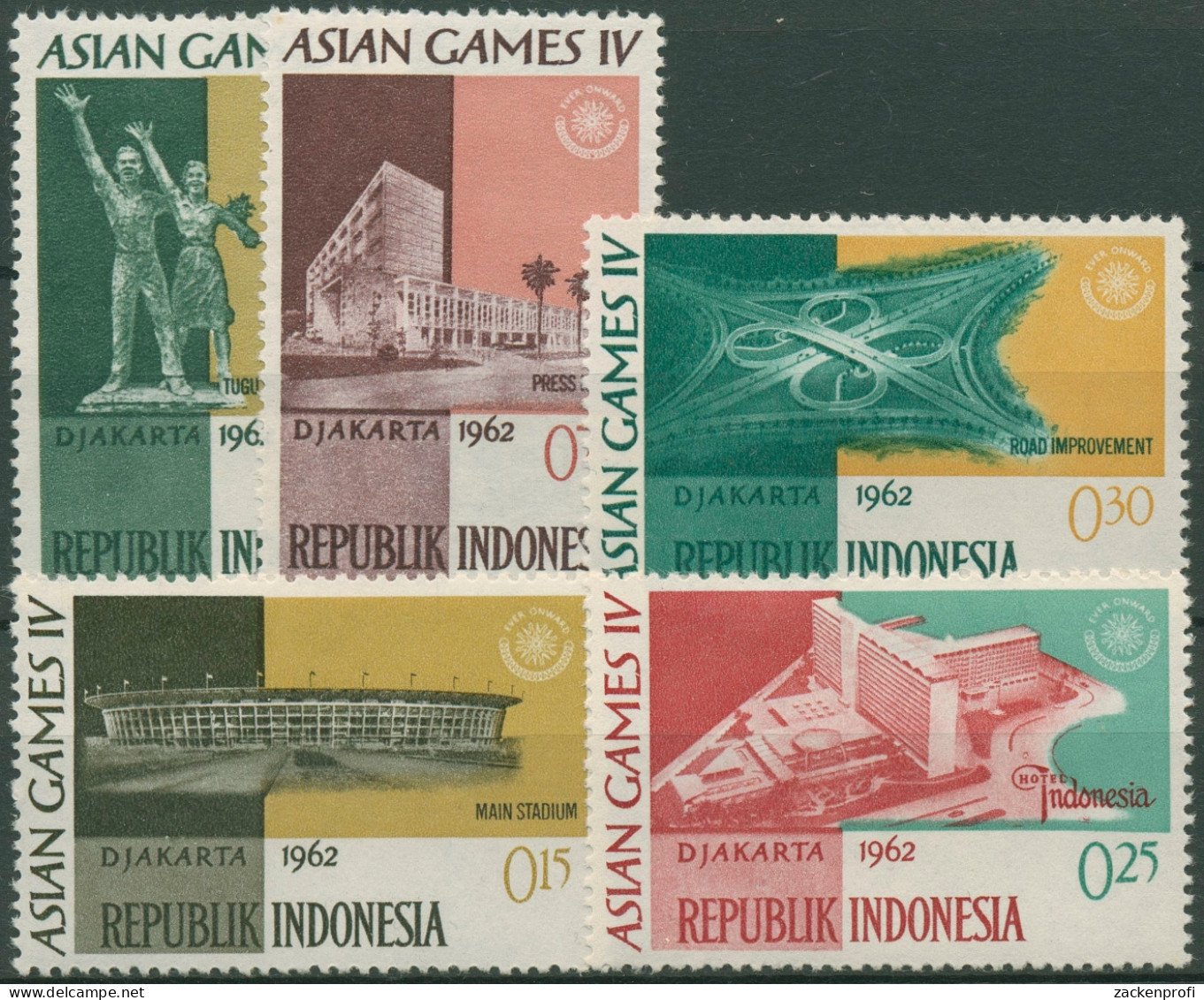 Indonesien 1962 Asiatische Sportspiele Jakarta 360/64 Postfrisch - Indonésie