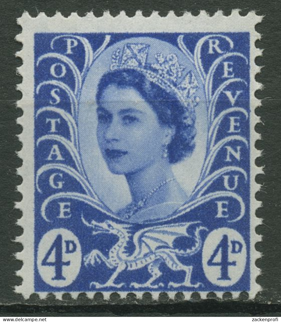 Großbritannien-Wales 1966 Königin Elisabeth II. 4 Postfrisch - Pays De Galles