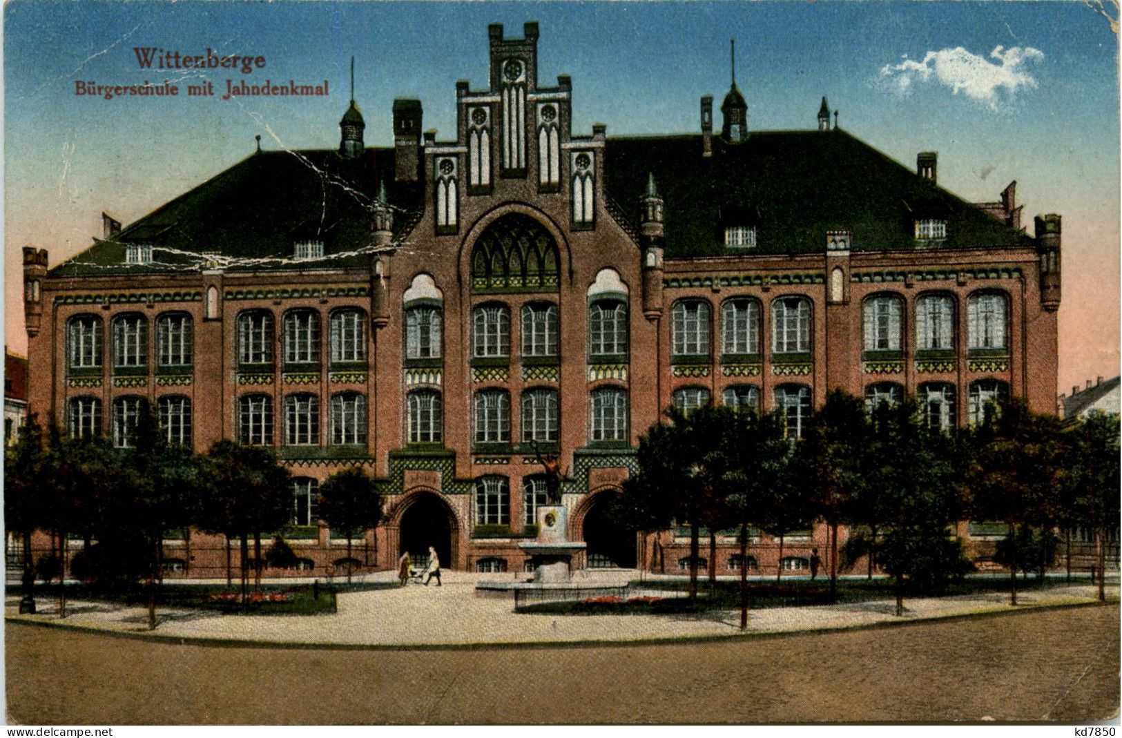 Wittenberge - Bürgerschule Mit Jahndenkmal - Wittenberge