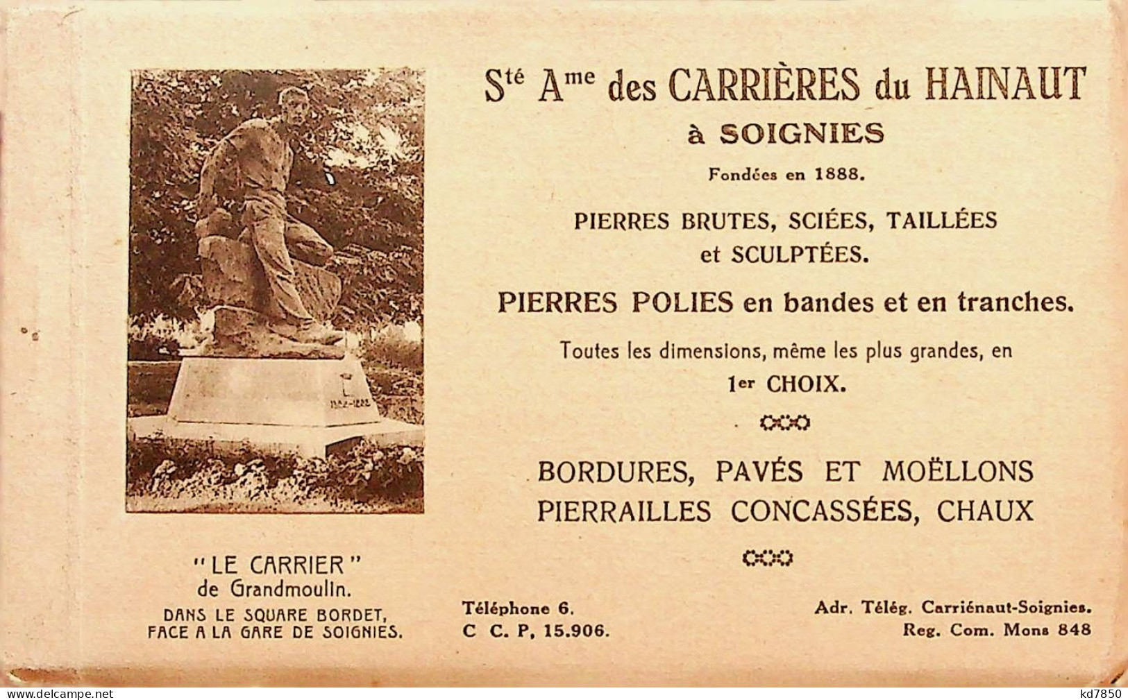 Ste Ame Des Carrierres Du Hainaut A Soignies - Booklet 18 CPA - Other & Unclassified