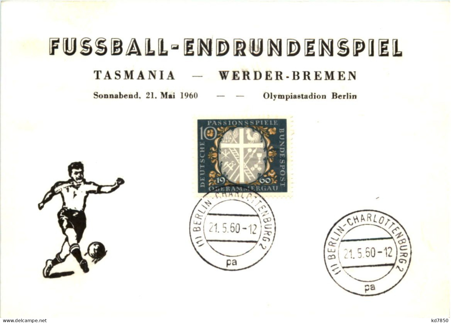 Fussball Endrundenspiel Tasmania Werder Bremen 1960 - Football