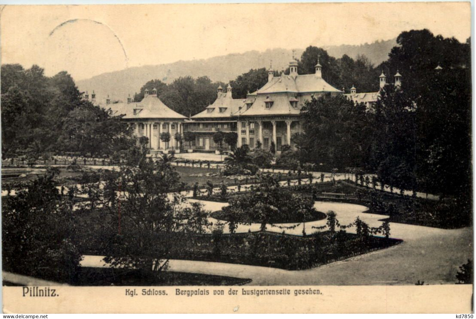 Pillnitz, Kgl. Schloss, Bergpalais Von Der Lustgartenseite Gesehen - Pillnitz